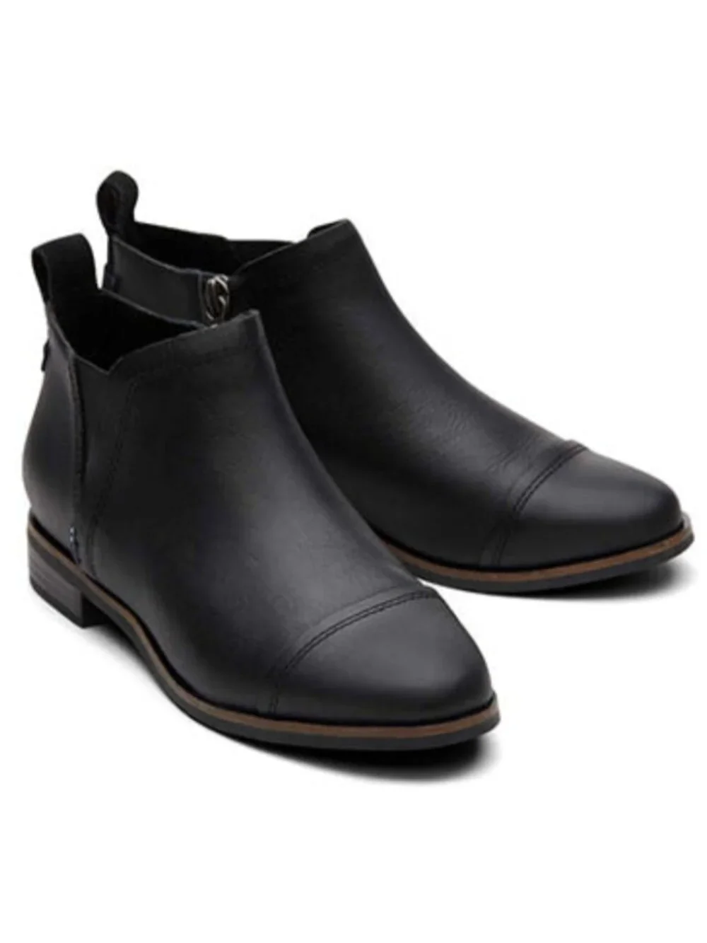 TOMS Reese Booties – Black Leather – Size 10 (BNWT)